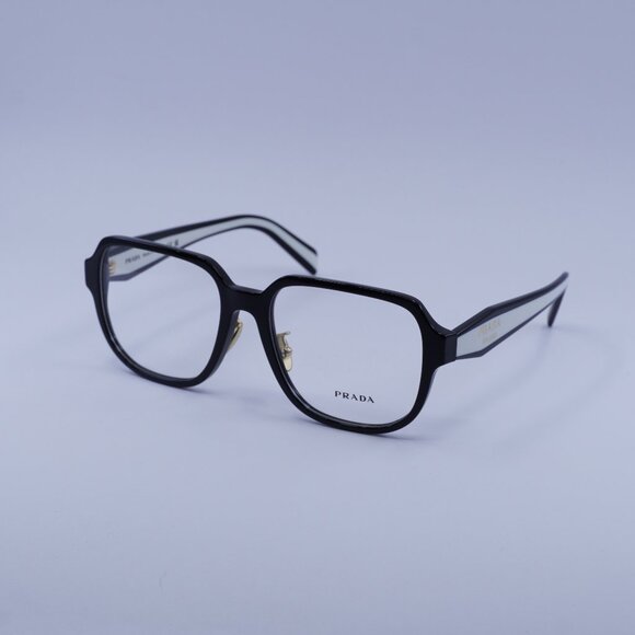 Prada PRB07VD 16K1O1 Eyeglasses Black 56mm Square Frame - Picture 1 of 11